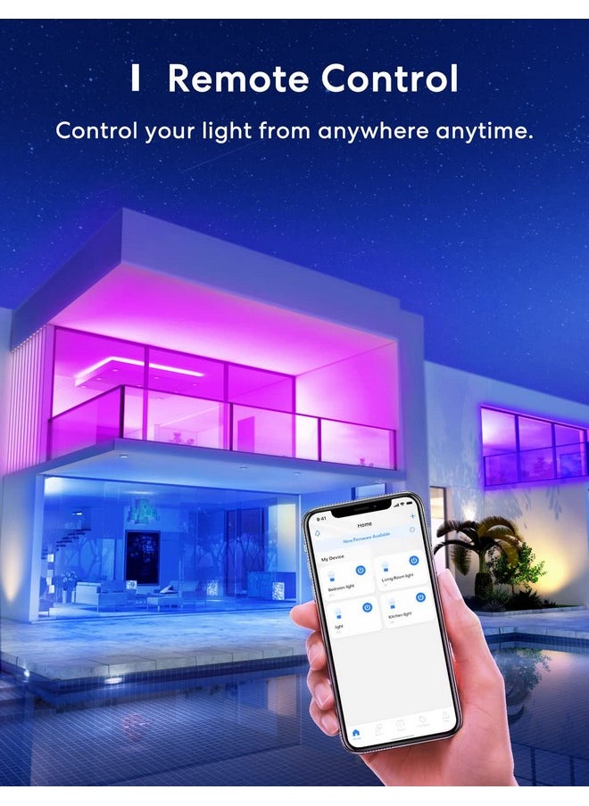 meross - meross Smart Light Bulb, Smart WiFi LED Bulbs Compatible with Apple HomeKit, Siri, Alexa, SmartThings, Dimmable E26 Multicolor 2700K-6500K RGBWW, 900 Lumens 60W Equivalent 2 Pack - Image 1