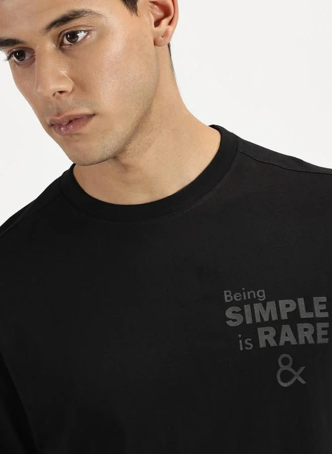 Simple And Rare Simple And Rare Plain Round Neck T-Shirt with Short Sleeves