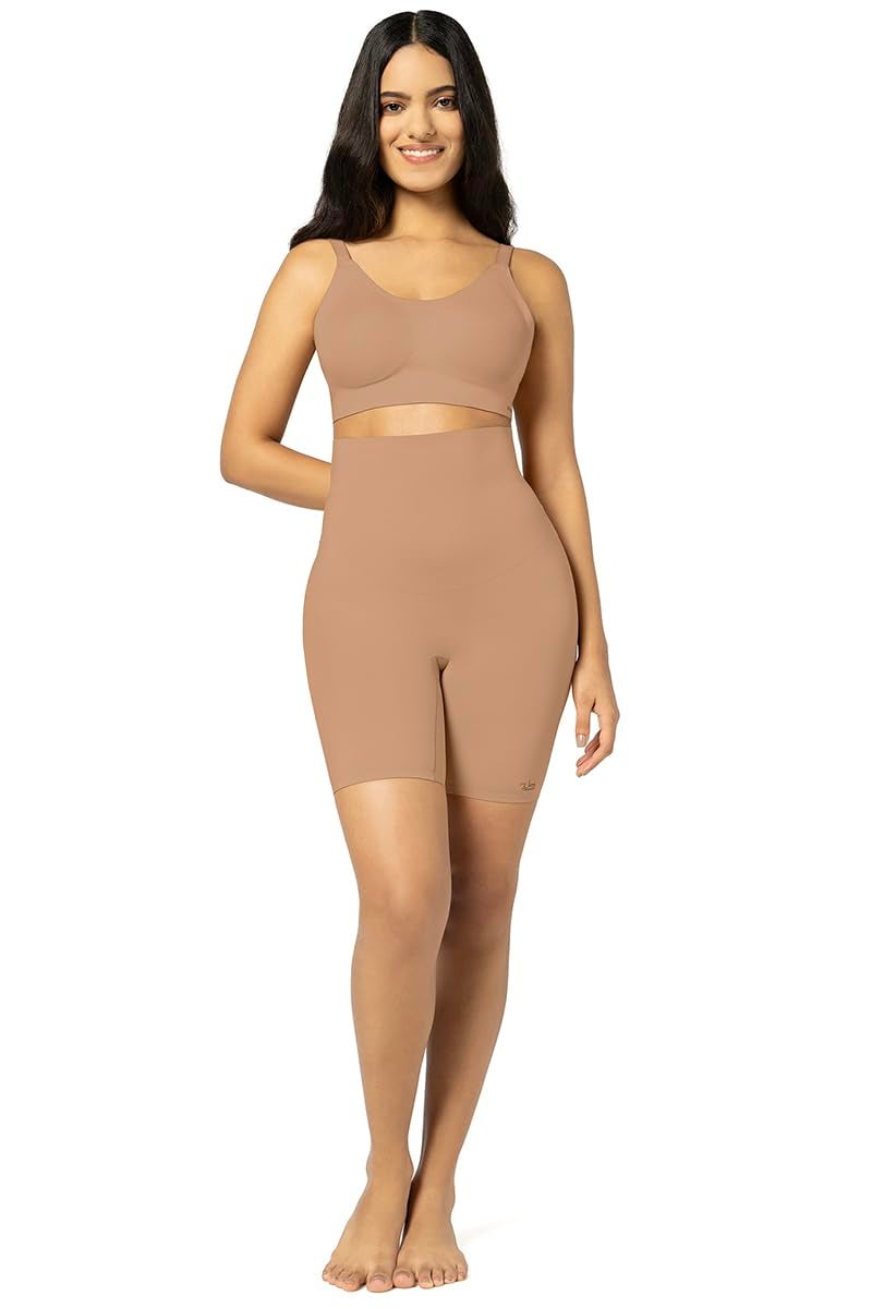 Amante أمانتي نساء ضغط عالي خصر مرتفع مشد الساقين (بيج، م) - Image 5