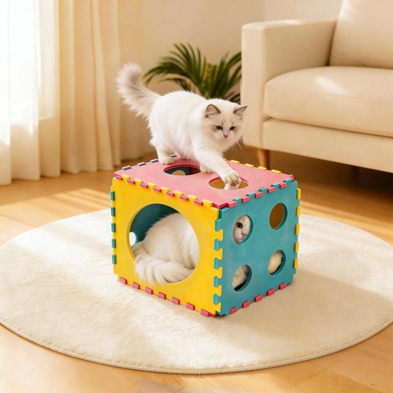 MOYMO 41 Pcs Interactive Cat Toys for Indoor Cats, Kitten Toys with Soft Pillow, Catnip Toys, Chew Rope, Feather Wand, Springs and Balls for Indoor Kittens - Image 2
