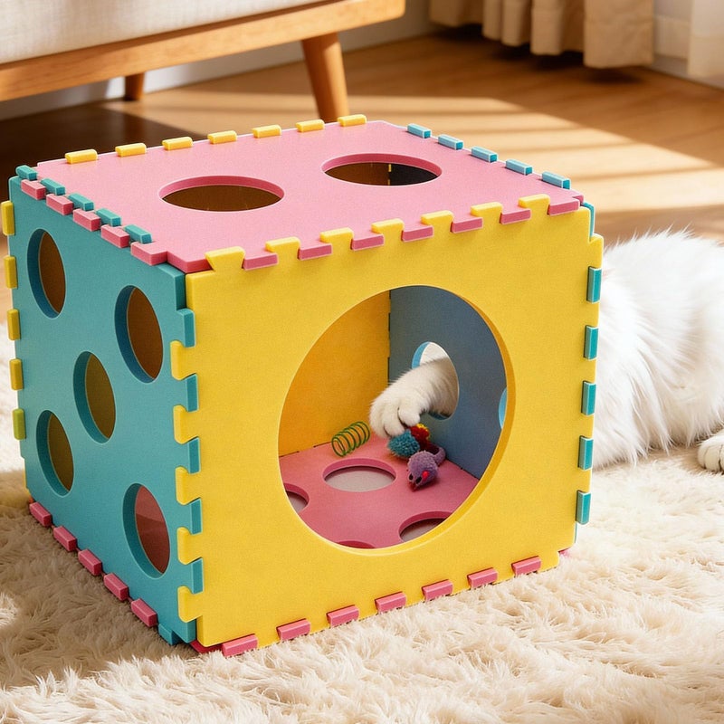 MOYMO 41 Pcs Interactive Cat Toys for Indoor Cats, Kitten Toys with Soft Pillow, Catnip Toys, Chew Rope, Feather Wand, Springs and Balls for Indoor Kittens - Image 5