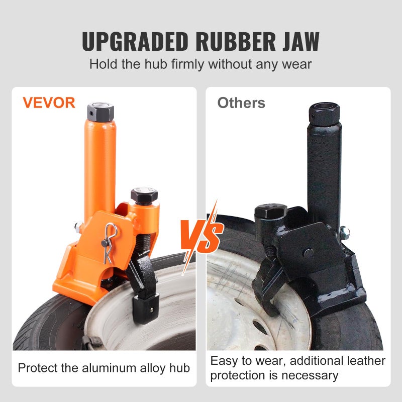 VEVOR Manual Tire Bead Breaker, 38"-42" Tires Changer Tool with Rubber Pad, Protect Aluminum Alloy Hubs, Easy-Operated Tire Repair Tool for ATVs/UTVs, Tractors, Trucks, Cars, Heavy Duty Tires - Image 4
