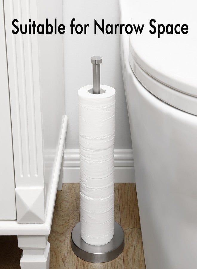 KES Toilet Paper Storage Stand, Freestanding Bathroom Toilet Paper Holder Storage for 3 Rolls SUS304 Stainless Steel Brushed Nickel, BPS201S39-2 - Image 5