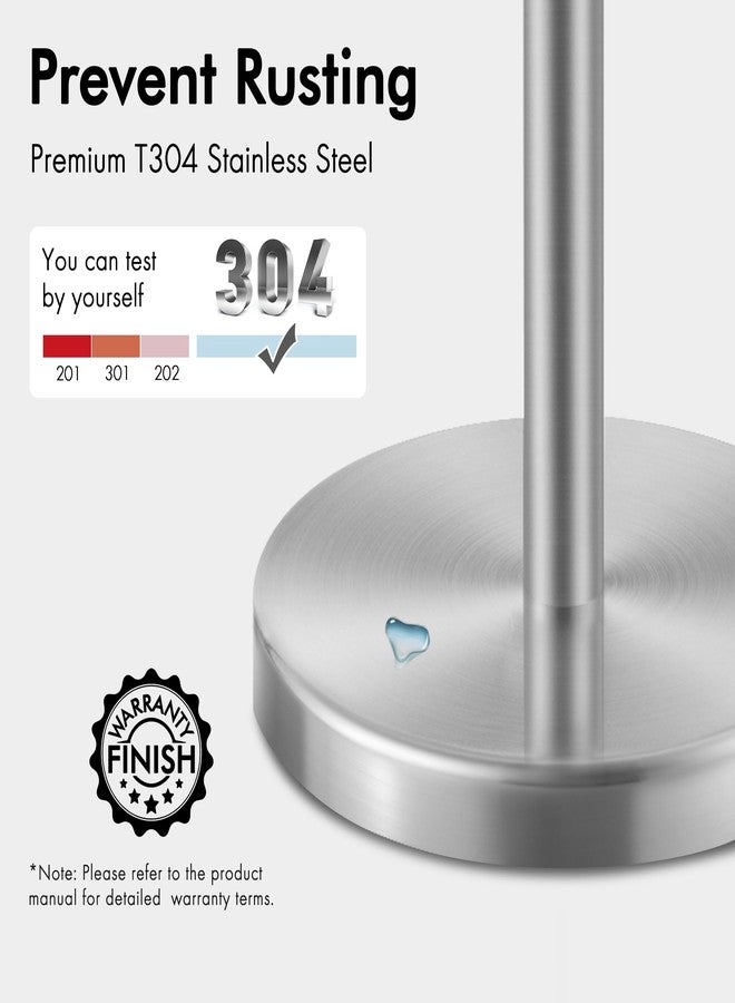 KES Toilet Paper Storage Stand, Freestanding Bathroom Toilet Paper Holder Storage for 3 Rolls SUS304 Stainless Steel Brushed Nickel, BPS201S39-2 - Image 4