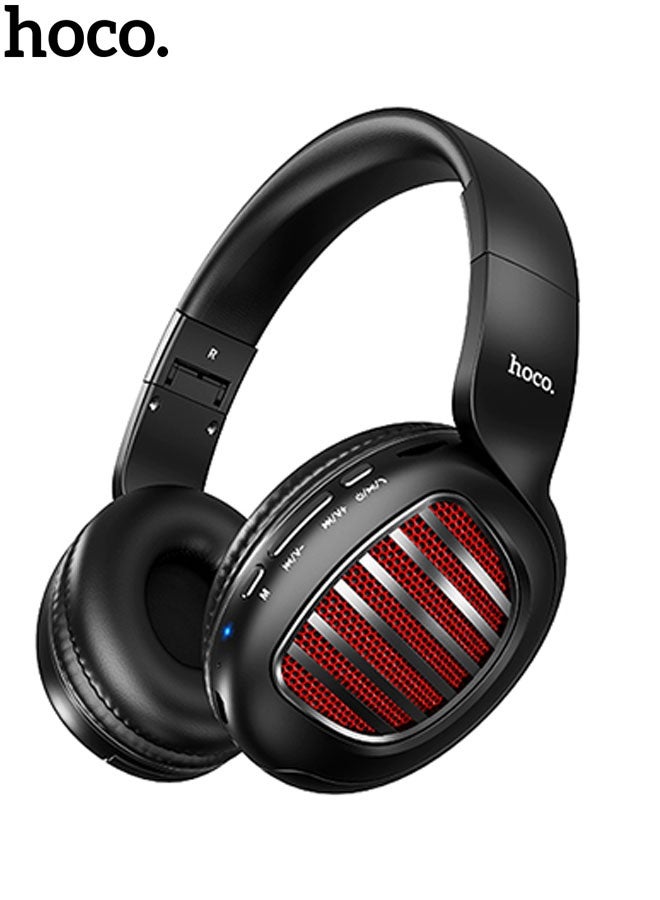 هوكو. سماعات رأس لاسلكية قابلة للطي بمظهر رائع W23 (أسود) - Image 1