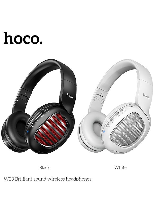 هوكو. سماعات رأس لاسلكية قابلة للطي بمظهر رائع W23 (أسود) - Image 5