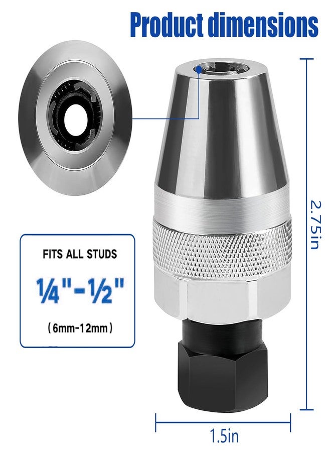 PPZ Broken Bolt Extractor Tool, Stud Extractor, Grips and Removes 1/4-Inch to 1/2-Inch Studs, Screw Extractor, Stud Removal tool, Oem Tools - Image 2