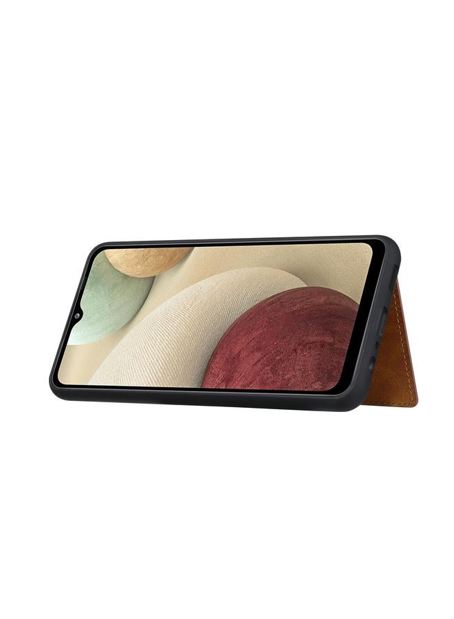 اس-توب جراب لهاتف Samsung Galaxy A34 5G مصنوع من جلد العجل مع فتحة للبطاقات من مادة TPU + PU - Image 4