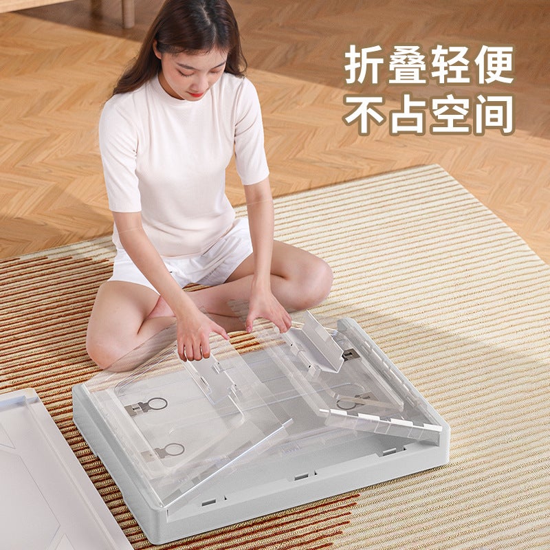 Folding Storage Box Clothes Quilt Cover Toys Books Transparent Storage Box School Dormitory Wheeled Storage Box - Image 5