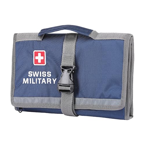 Swiss Military WRAPPER TW6 Multi-Functional Elastic Holders Organizer Pouch for Cables, Power Bank, Travel Charger, USB, Earphones, Memory Cards, Water-Resistant & Organizer Bag for Men & Women-Blue - Image 1