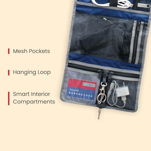 Swiss Military WRAPPER TW6 Multi-Functional Elastic Holders Organizer Pouch for Cables, Power Bank, Travel Charger, USB, Earphones, Memory Cards, Water-Resistant & Organizer Bag for Men & Women-Blue - Image 4
