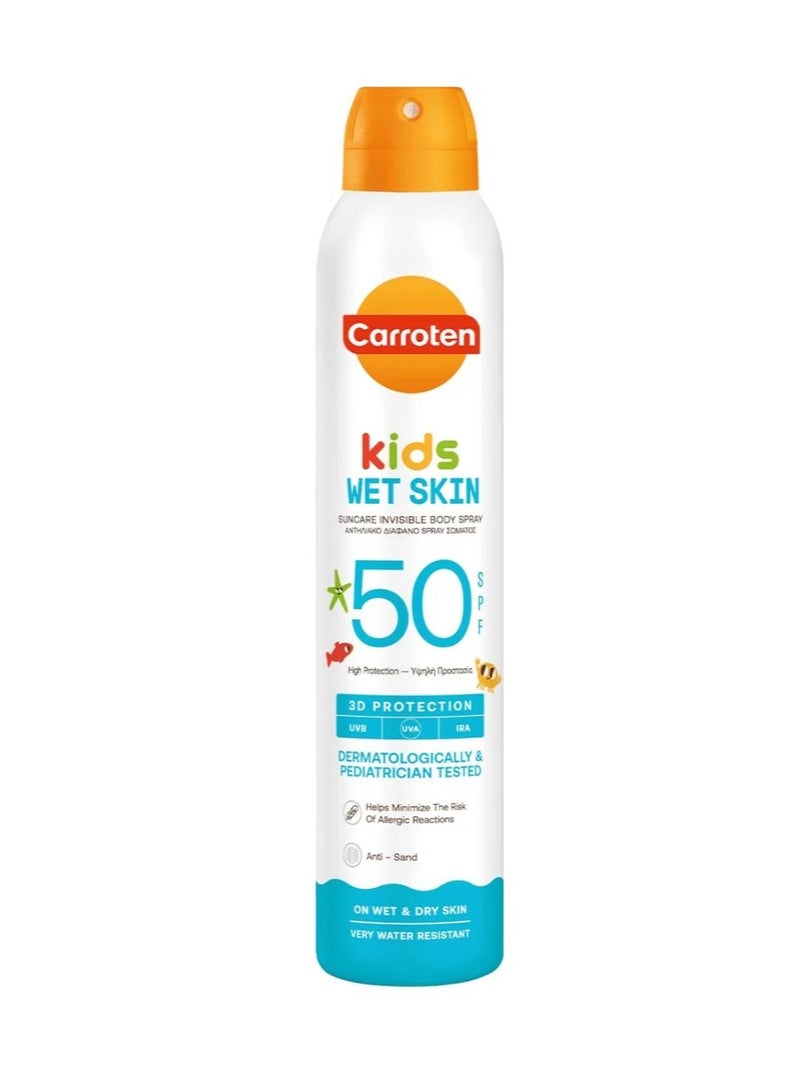 Carroten Kids Wet Skin Suncare Invisible Body Spray SPF50 200ml