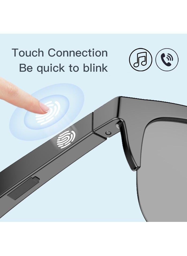 general Smart Bluetooth V5.3 Sunglasses Glasses Call Outdoor Sports Headphones HIFI Black Technology Anti-touch UV For Men And Women - Image 2