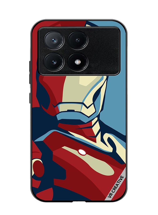 VR CREATIVE Protective Case Cover For Xiaomi Poco X6 Pro Iron Man Red And Blue Design Multicolour - Image 1