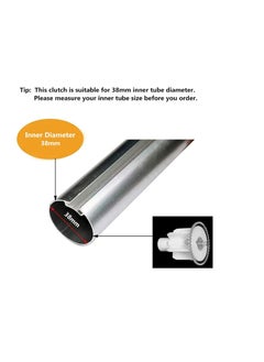 QZibeva QZIBEVA 1 Set Roller Blinds Holder and Mechanism Hardware Pack 2 Pcs Bracket1 Pcs Male 1 Pcs Female Control Unit Bead Chain 2 Pcs End Cap of Bottom Rods Item Code_ROB4  - Image 4