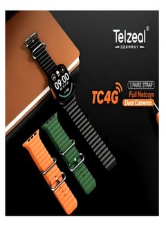 Telzeal Smart Watch TC4G Dual Camera 2.2 inch Full Display 4G With 3 Pairs Straps Compatible With iOS and Android Men's and Women's  - Image 1