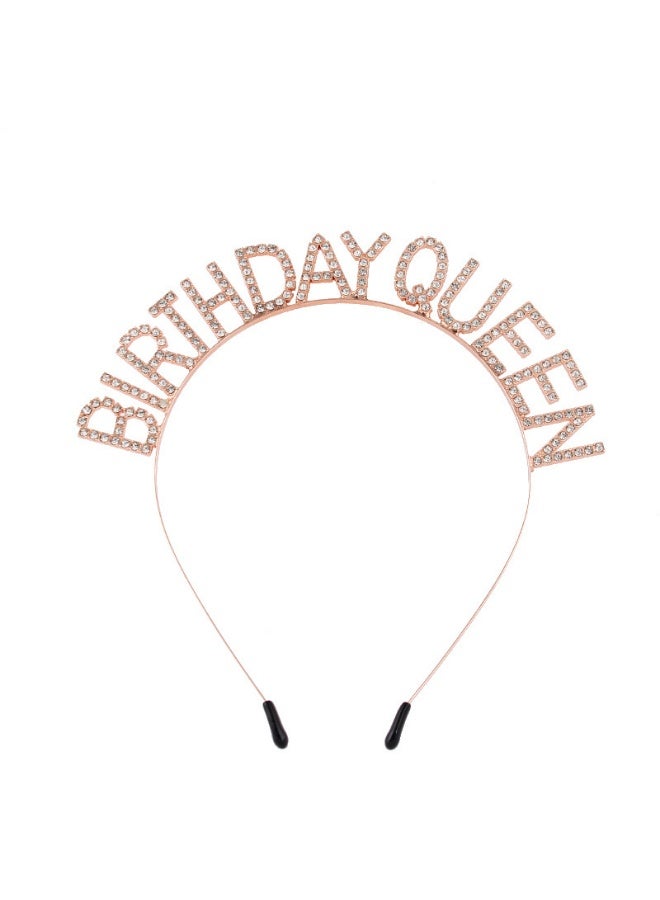 Birthday Queen Sash and Rhinestone Headband Set, Birthday Party Decor Favor Gift - Image 2