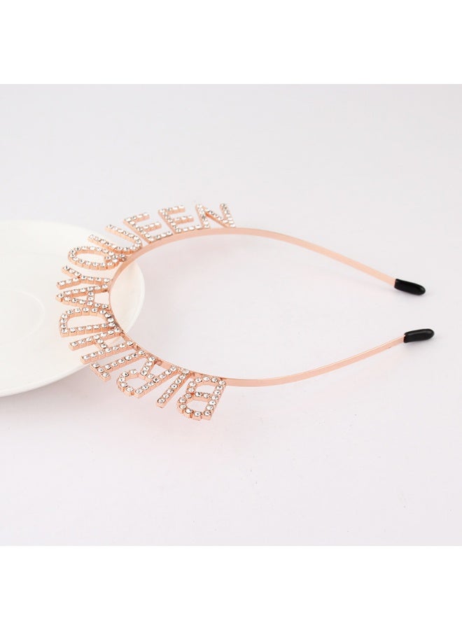 Birthday Queen Sash and Rhinestone Headband Set, Birthday Party Decor Favor Gift - Image 3