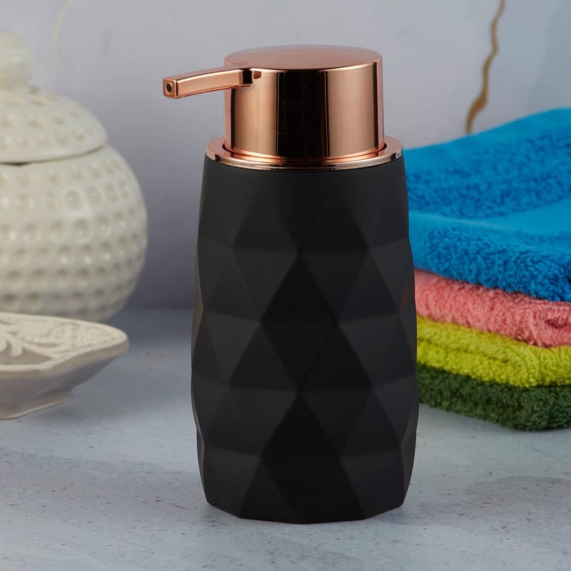 MeeCraft Acrylic Soap Dispenser Pump for Bathroom and Kitchen for Home, Hotel, Restaurant, Office Used to Refill Liquid Bath Gel, Lotion, Shampoo, Conditioner, Bodywash- Black Color - Image 3