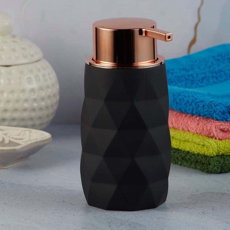 MeeCraft Acrylic Soap Dispenser Pump for Bathroom and Kitchen for Home, Hotel, Restaurant, Office Used to Refill Liquid Bath Gel, Lotion, Shampoo, Conditioner, Bodywash- Black Color - Image 2