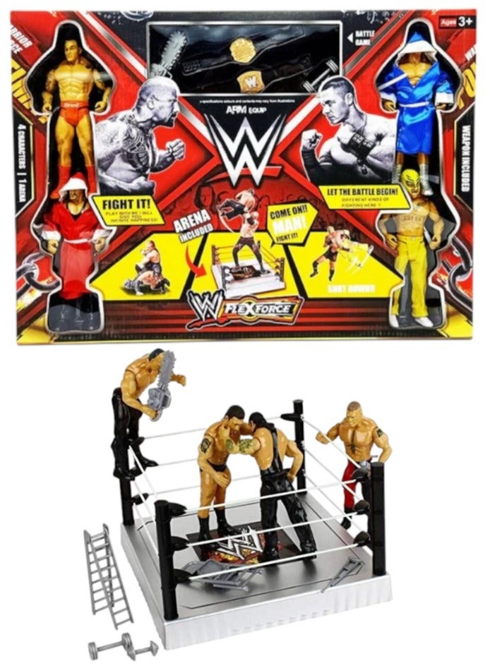 صندوق العاب مجموعة ألعاب مجسمات شخصية Ultimate Warrior Power Fighting Hero WWE مع الملحقات - Image 1