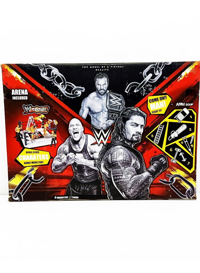 صندوق العاب مجموعة ألعاب مجسمات شخصية Ultimate Warrior Power Fighting Hero WWE مع الملحقات - Image 3