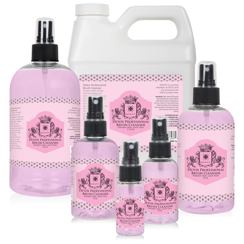 SHANY DETOX Professional Makeup Brush and Sponge Shampoo, Brush Cleanser, Removes dirt, Makeup from brushes and Sponges - Paraben Free, Vegan, Cruelty Free - Instant Dry - (32oz) 1 Liter - Image 2