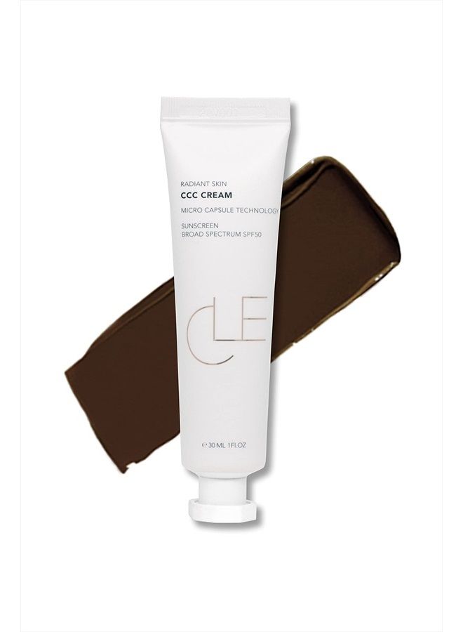 CLE Cosmetics CCC Cream Foundation, Color Control and Change Cream That's a BB and CC Cream Hybrid, Multi-purpose Beauty Primer and Facial Foundation for the Best Skin Ever, 1 fl oz SPF 50 (Medium Lig - Image 1