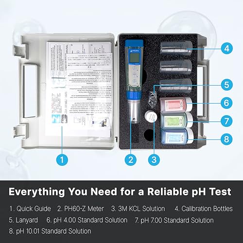 Apera Instruments أبيرا إنسترومنتس AI3711 PH60-Z جهاز اختبار pH ذكي بلوتوث مدعوم بتطبيق ZenTest المحمول مع مسجل بيانات سحابي - Image 5