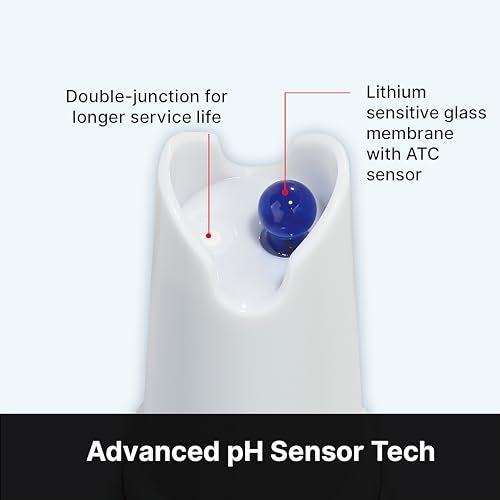 Apera Instruments أبيرا إنسترومنتس AI3711 PH60-Z جهاز اختبار pH ذكي بلوتوث مدعوم بتطبيق ZenTest المحمول مع مسجل بيانات سحابي - Image 2