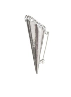 Generic Boutonniere Holder: Silver Metal Lapel Pin Vase w/Rhinestone Trim  - Image 2