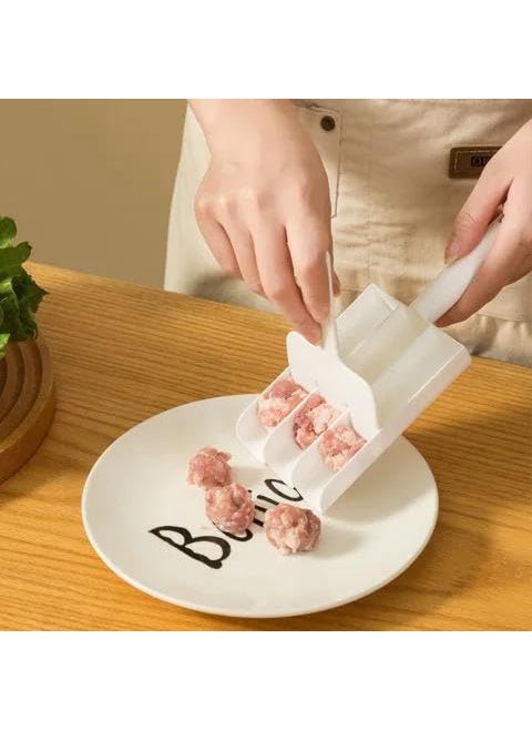 ALPHAven ALPHAven Small Multifunction Fritters Maker Creative Fritters Scoop MultiFunction Ball Maker Portable Maker for Making Cake Balls Ice Cream Spoon Doughnut Hand Cutting Scoop 2pc Set  - Image 4