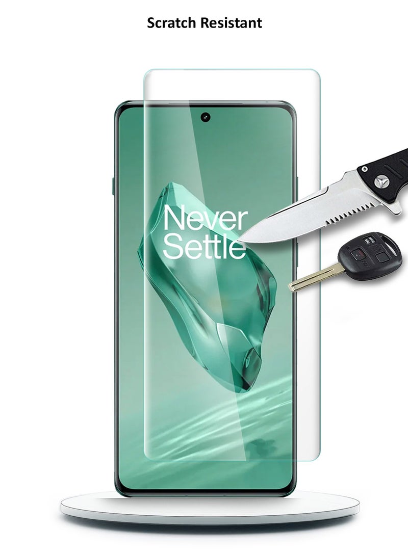 Wtech OnePlus 12 5G 2023 / OnePlus 12R 5G 2024 - Premium Curved Edges UV Full Glue Full Cover Tempered Glass Screen Protector (MSGUCN) - Clear - Image 3