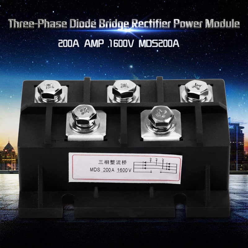 Wal front MDS 200 amp 1600V 3 Phase AC to DC High Power Rectifier Silicon Full Diode Bridge Rectifier Module 5 Terminals - Image 4