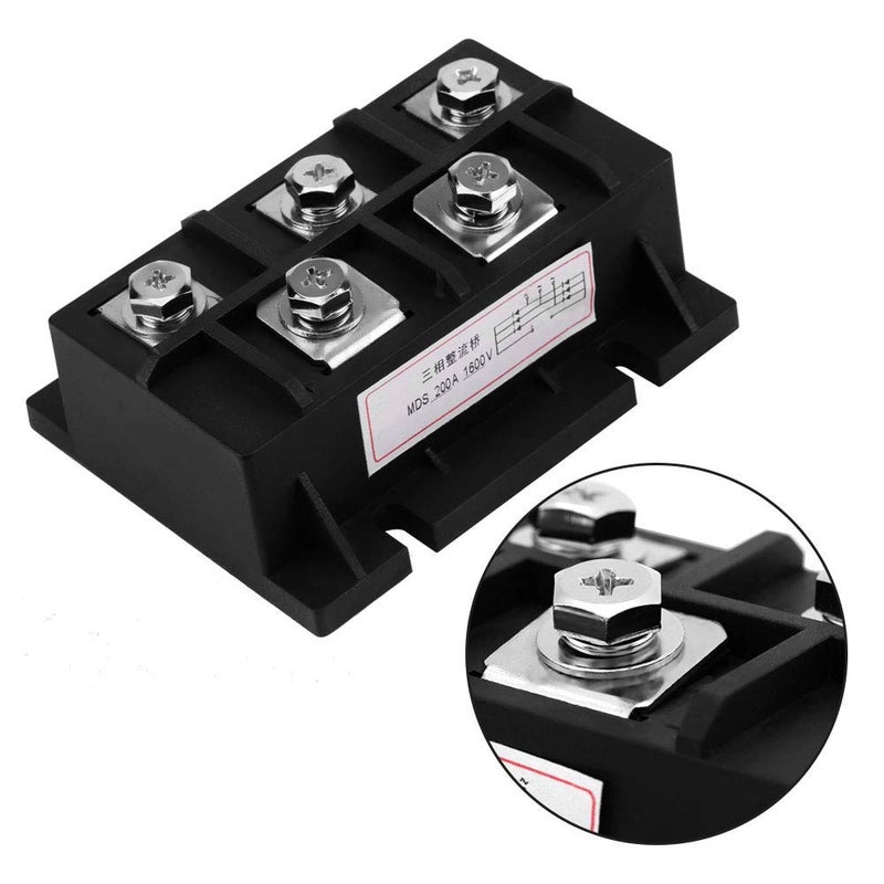 Wal front MDS 200 amp 1600V 3 Phase AC to DC High Power Rectifier Silicon Full Diode Bridge Rectifier Module 5 Terminals - Image 3