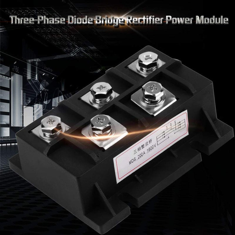 Wal front MDS 200 amp 1600V 3 Phase AC to DC High Power Rectifier Silicon Full Diode Bridge Rectifier Module 5 Terminals - Image 5