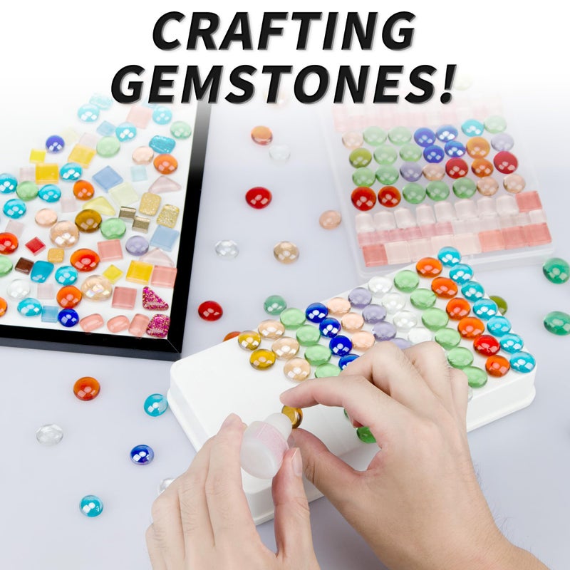 Foncomy 1 LB Mix Blue Flat Glass Beads, 160-180PCS Small Glass Marbles, Mini Flat Round Pebbles for Vase Filler and Floral, Fish Tank Rocks Decorative Gemstones for Home and Aquarium DÃ©cor - Image 4