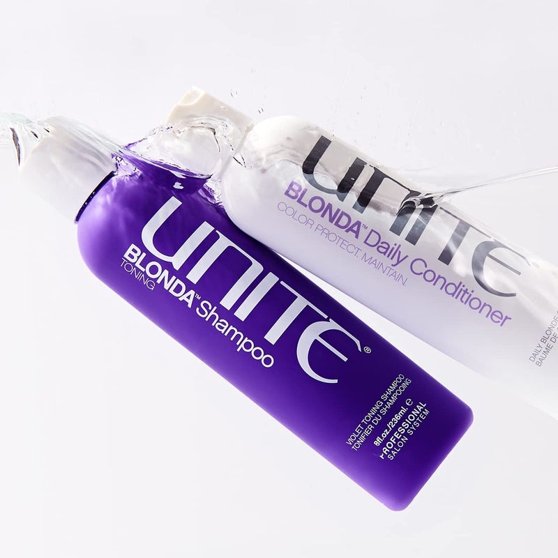 UNITE Hair â€“ BLONDA Daily Conditioner â€“ Purple Formula â€“ Maintains Blonde, Hydrates, Protects, 8oz - Image 2