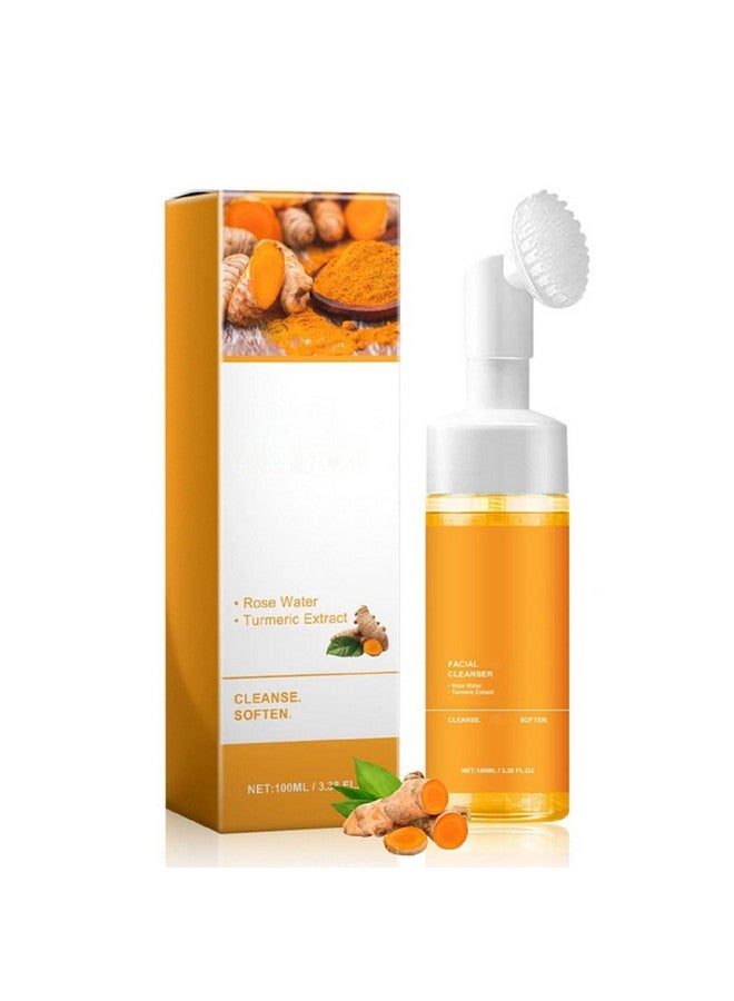 OUKPANE 2PcsTurmeric Facial Cleanser, Turmeric Foaming Facial Wash, For All Skin Deep Cleaning. - Image 2