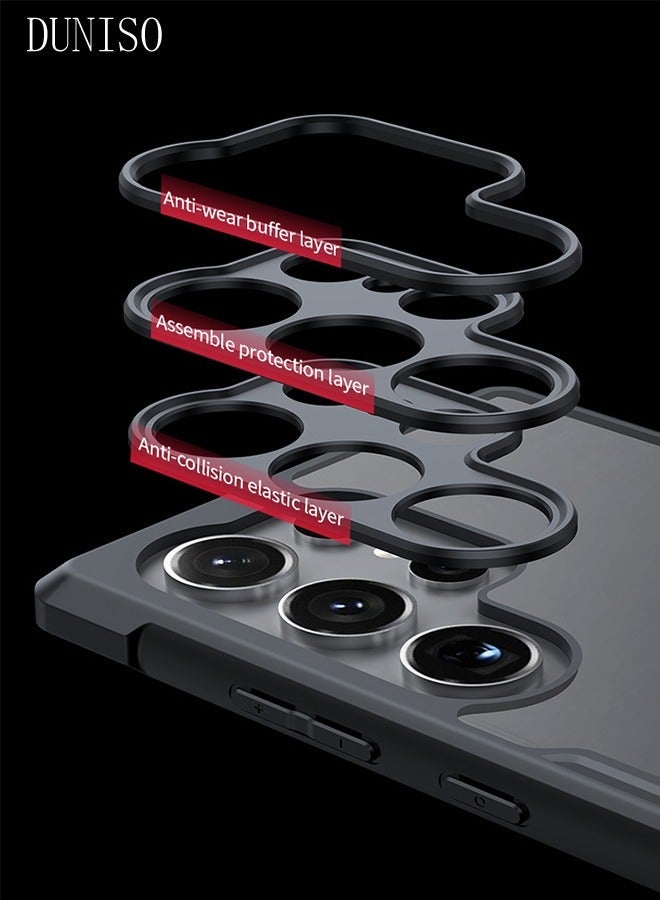 DUNISO Samsung Galaxy S24 Ultra Phone Case Full Body Protective Phone Cover Anti-fall Anti-fingerprint High Tenacity Clear Phone Case with Wireless Charging for Samsung Galaxy S24 Ultra 5G Phone Case - Image 5