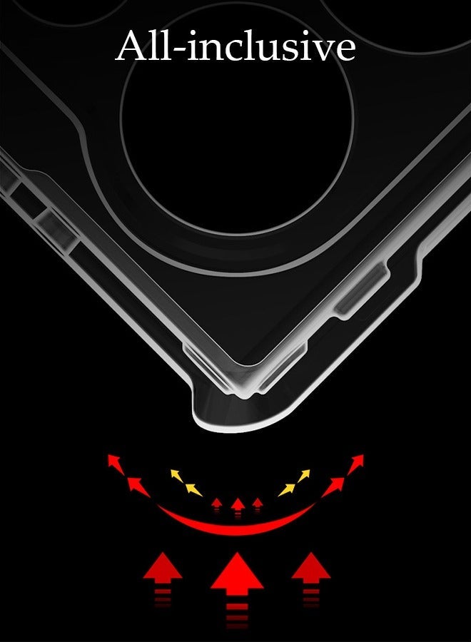 DUNISO Samsung Galaxy S24 Ultra Phone Case Full Body Protective Phone Cover Anti-fall Anti-fingerprint High Tenacity Clear Phone Case with Wireless Charging for Samsung Galaxy S24 Ultra 5G Phone Case - Image 4