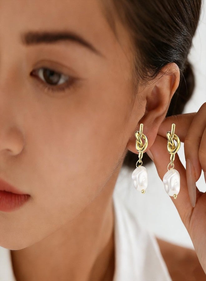 DHQH Bridesmaid Pearl Drop Earrings Gifts Set, I Couldn’t Tie The Knot Without You Pearl Earrings for Women, Bridesmaid Wedding Gold Jewelry Proposal Gift (Green) - Image 5