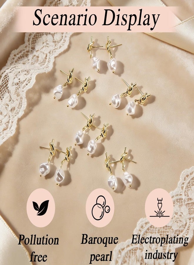 DHQH Bridesmaid Pearl Drop Earrings Gifts Set, I Couldn’t Tie The Knot Without You Pearl Earrings for Women, Bridesmaid Wedding Gold Jewelry Proposal Gift (Green) - Image 2