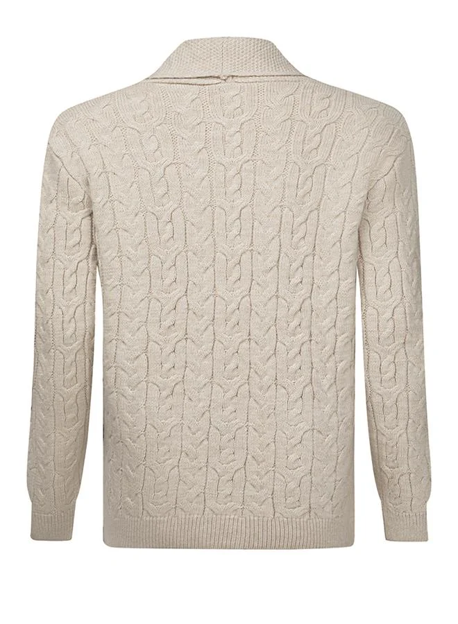 Felix Hardy Beige Buttoned Cardigan for Men | Best Price UAE