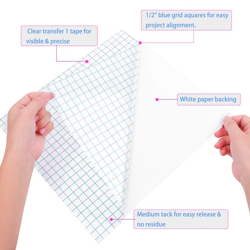 selizo Transfer Tape, 20 Pack Transfer Tape Clear Contact Paper for Craft - Image 2