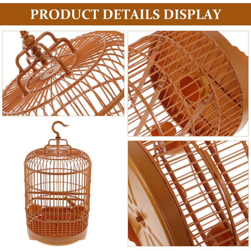 Pet Bird Cage for Parrot Keeping, Featuring Hanging Hook Standing Pole and Spacious Design - Image 3
