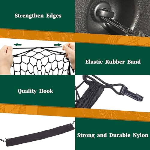 Omocyra Envelope Style Cargo Net Compatible with Subaru Forester SK New 2026 2025 2024 2023 2022 2021 2020 2019 2018 2017 2016 2015 2014 2013 2012 2011 2010 2009 2008 2007-1998 Trunk Car Rear Tailgate Netting - Image 3