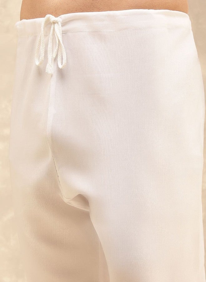 Sojanya Floral Embroidered Kurta With Pyjamas For Men - Image 3