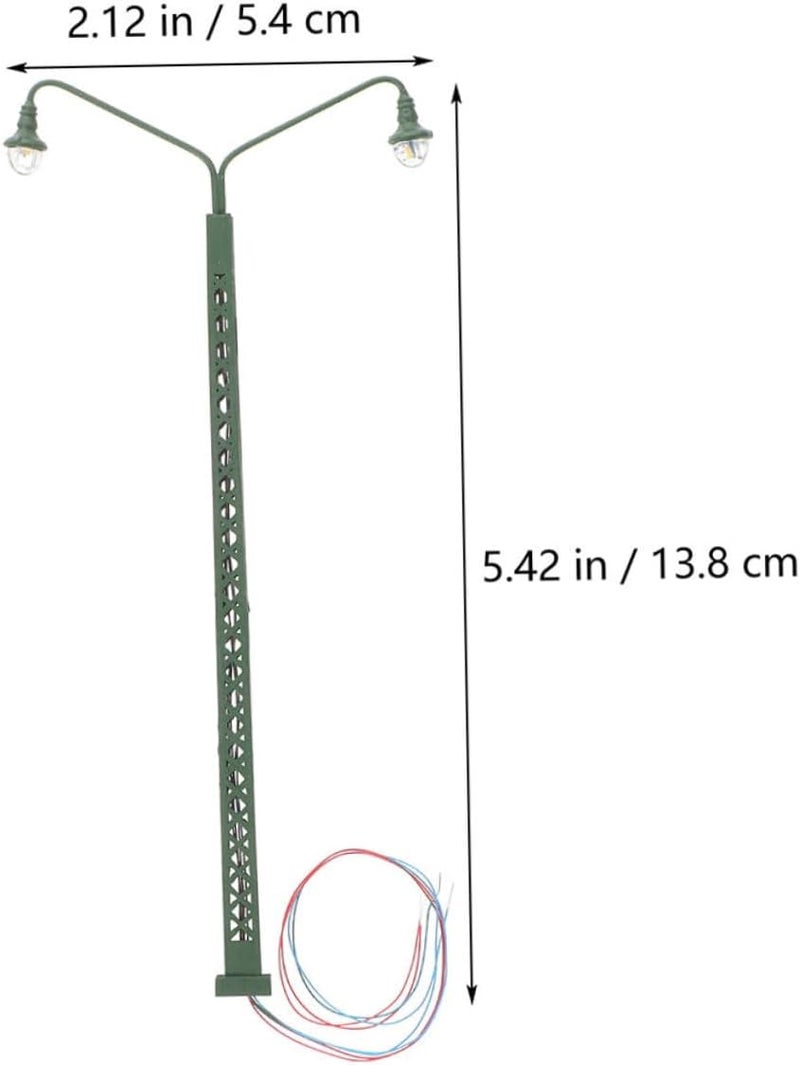 2pcs Mini Train Lamp Post for Model Railway Scene Layout Train Light Model Micro Landscape Light Ornaments - Image 2