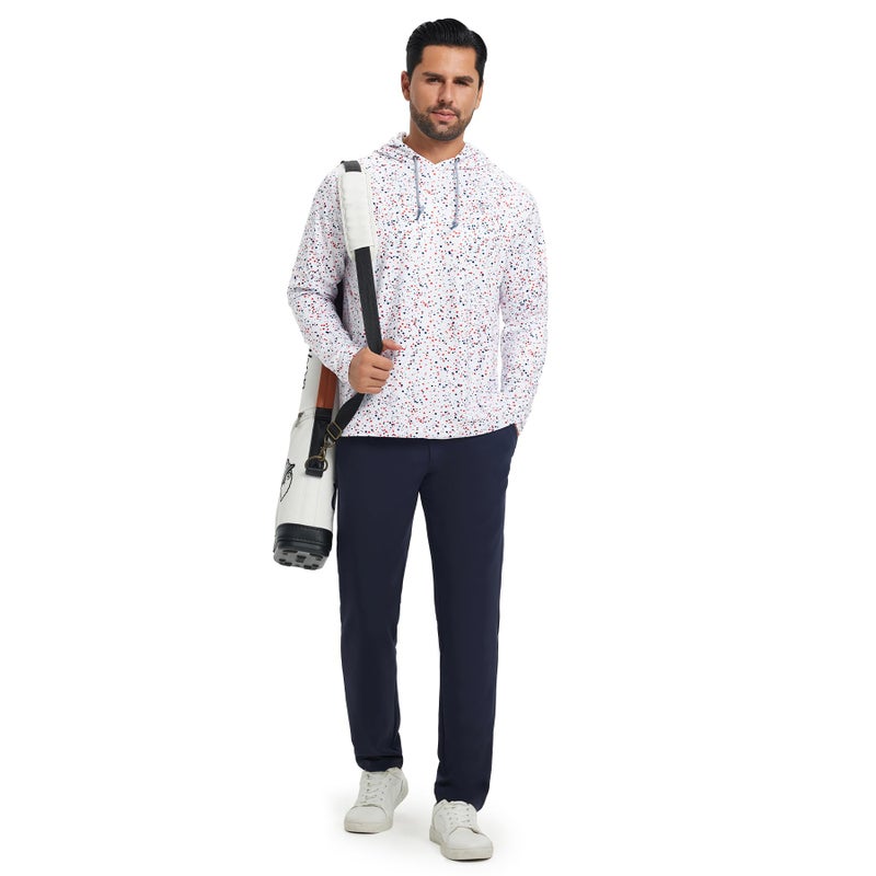 M MAELREG Men's Hoodies Printing Mid-Weight Performance Brushed Hooded Sweatshirt for Mens Pullover with Pockets - Image 5